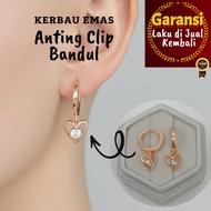 EL EP Clip Earrings, 10K Gold Buffalo Clip On Earring