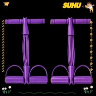 SUHU 2PCS Pedal Resistance Band, 4 Tube 6 Tube Resistance Band Trainer, Compact ABS T Handle Dual Fo