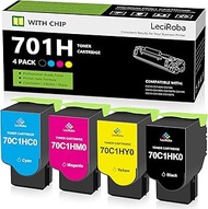 LeciRoba CS310 CS410 CS510 701H Toner Cartridge Replacement for Lexmark 70C1HK0 70C1HC0 70C1HM0 70C1