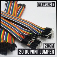1 PC RETAIL DUPONT BREADBOARD JUMPER CABLE MALE TO MALE TO FEMALE 20 CM 20CM 2.54 MM 2.54MM