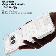 เคสโทรศัพท์ TPU โปร่งใสสำหรับไม่มีอะไรโทรศัพท์ CMF 1 Nothing Phone 2 1 2A ฝาครอบป้องกันสี่มุมเคสกันก