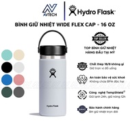 Hydro Flask 16 OZ Wide Flex Cap Thermos Flask, Store Up To 24 Hours - Genuine Product