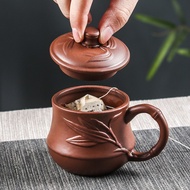 Purple Clay Tea Cup Small Purple Clay Cup Cinnabar Mud Handmade Purple Clay Cup Tea Cup with Lid Mal