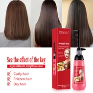 MOKERU Straight Hair Rebonding Cream Straightening Comb Krim Pelurus Rambut Pengikat Sikat Styling P