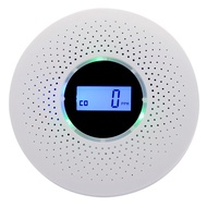 LIANG 2 in 1 Carbon Monoxide Detector LCD Display Wireless CO Monoxide Alarm Compound Alarm Portable