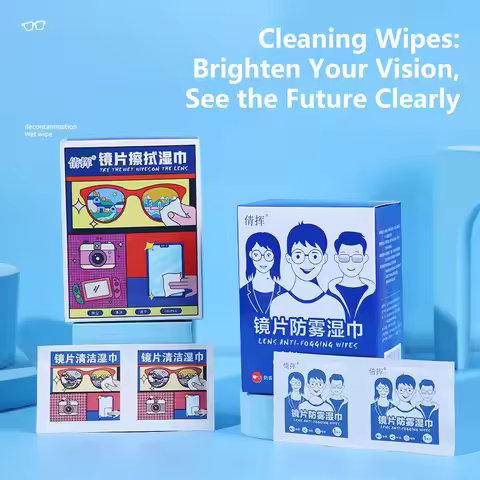 Anti-fog Eyeglass Wipes Disposable Lens Cleaning Cloth Long Lasting Defog Wipes For Glasses Camera L