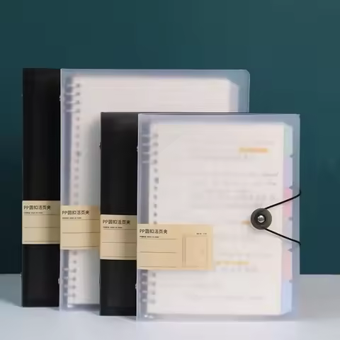 Inner Cover A5/B5/A4 Binder Cover 8 Hole DIY Binder Loose Leaf Notebook Shell Transparent Notebook B