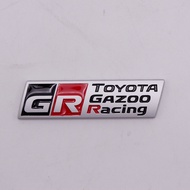 โลโก้ GR Sport Gazoo Racing 3M ขนาด 2.4*8.9cm สีโครเมียม ติดท้ายรถ สำหรับ โตโยต้า Toyota