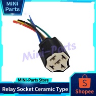 Universal Car Relay 5 Pin Relay Socket Relay 5 Pin 12V 40A 87 Ceramic Relay Socket (1PCS)