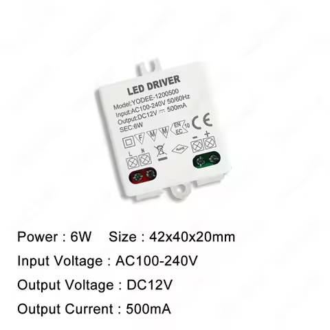 3W 6W 7W 10W 12W LED Driver DC12V 24V Lighting Transformer 250mA 500mA 600mA 830mA 1000mA For LED Li