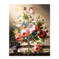 Rose Flowers Cross Stitch Living Room Fashionable DIY Embroidery Kits 11CT 9CT Printed Needlework Ma