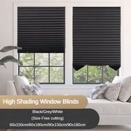 Bidai Tingkap Dapur Full Blackout Curtain for Office Window Pleated Blinds Non-Woven Self-Adhesive Window Shade Curtain