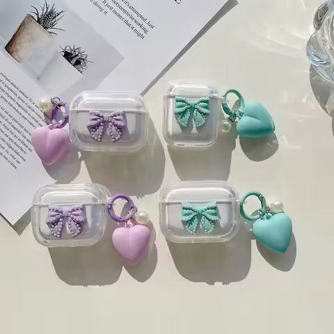 Cute love chain case For Baseus Bowie E8 E3 E2 W3 M2 E9 / air nora / W2 Case Colorful Butterfly Sili