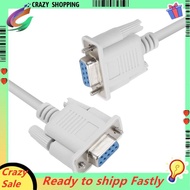 1PC 5ft F / F Serial RS232 Null Modem Cable Female to Female DB9 FTA Connection 9 Pin Data COM Cable