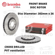GENUINE BREMBO XTRA FRONT BRAKE DISC ROTOR PEUGEOT 308 TURBO 6 speed 408 1.6 TURBO 3008 5008 1.6 TUR