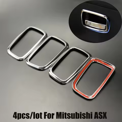 For Mitsubishi ASX ABS Chrome trim handle bowl decoration box ring 4PCS/lot for Mitsubishi ASX auto 