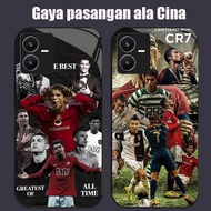 DJ-43 Ronaldo Casing GLASS soft frame black VIVO iQOO Z6 Y35 Y22S Y28 Y75 Y55 Y22 V25 5G