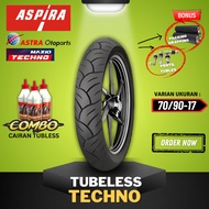 ASPIRA TUBELESS TIRE ASPIRA MAXIO TECHNO 70 TUBLES TIRE/ 90-17 ASPIRA OUTER TIRE/ Ring 14 (70/90-17)