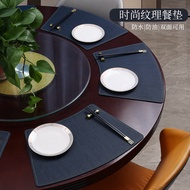 ผ้าปูโต๊ะ ShiMiTuMiMao ระดับไฮเอนด์กลมกันน้ำมันที่วางทัพพีโต๊ะอาหารรูปพัดหรูหราน้ำหนักเบาและหรูหรา