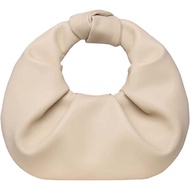 Verdusa Women's Ruched PU Leather Evening Clutch Purse Trendy Small Hobo Handbag Wedding Guest Bags