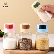 [XON] 1Pc 0.5g Household Kitchen Press Type Quantitative Air-Tight Clear Glass Kitchen Tools Salt Co