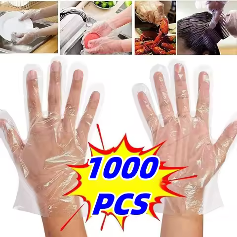 Gloves Disposible Transparent Disposable Gloves Plastic Waterproof Gloves for Kitchen Restaurant Fri