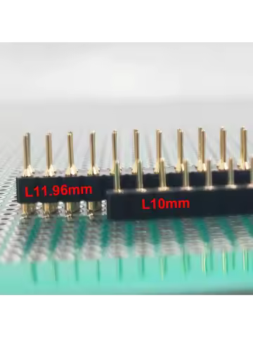 20pcs 1x40P 2.54mm Round Hole Male Tin Gold Female Pin Header Single Row 0.1" Breakable PCB IC Cryst