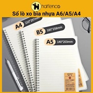 XO Spring Notebook A4 A5 B5,A6 Horizontal Notebook, Checkered Notebook, Transparent Hardcover