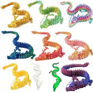 3D Printed Dragon Toy, Articulated Dragon and Dragon, Crystal Dragon Decompression Toy Adult Decompr