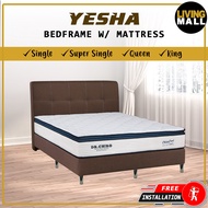 Living Mall DR CHIRO Yesha Divan Bed Fabric/Faux Leather in 3 Colours All Sizes Available - With Mattress Add-On