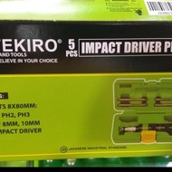 IMPACT DRIVER SET TEKIRO 1/2" / OBENG KETOK TEKIRO 5 PCS TERLARIS