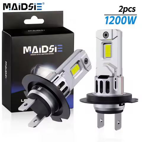 MAIDSIE H7 LED Headlight Bulb Mini Wireless 1200W 220000LM 6500K CSP for Car Headlamp Auto Diode Lam