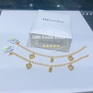 EMAS 375 RANTAI TANGAN BUDAK 375 GOLD BRACELET T110C