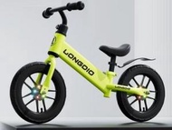 RUN2FREE - 兒童無腳踏平衡車/滑步車(14吋閃光橡膠充氣輪車胎適合身高95-130cm) - 螢光色