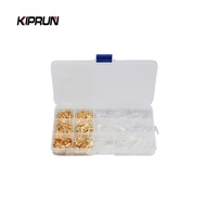 KIPRUN 270pcs Male Female Spade Connector Wire Crimp Terminal Block with Insulating Sleeve Assortmen