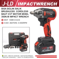 COD JLD 88V mesin bor impact baterai 350N.M bor Baterai 13mm Impact Wrench brushless impact jld tool