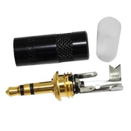 REAN NYS231BG Stereo 3 Pole 3.5mm Plug,Crimp Strain Relief