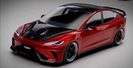 Model 3 robot全套包圍套件 碳纖維包圍材質 tesla model3