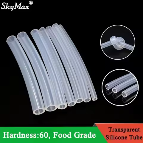 1/5/10M Food Grade Clear Transparent Silicone Rubber Hose ID 0.5 1 2 3 4 5 6 7 8 9 10 12mm O.D Flexi