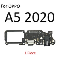 การชาร์จ USB แท่นชาร์จบอร์ดพอร์ตพร้อมไมโครโฟนสายเคเบิ้ลยืดหยุ่นสำหรับ OPPO A9 A5 A31 A33 A32 A35 A36 A37 A52 A53 A53s 4G 5G 2020ชิ้นส่วนอะไหล่ทดแทน