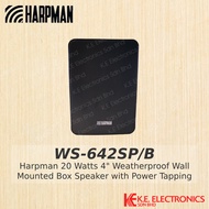 Harpman WS642SP/B 20 Watts 4" Weatherproof Wall Mounted Box Speaker with Power Tapping