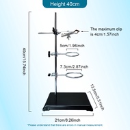 1pcs Portable 30/40/50cm retort stand iron stand with clamp clip laboratory ring stand educational e