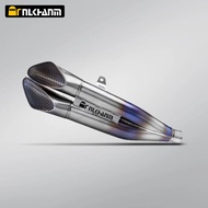 ZX-6R NlkHanm Titanium honeycomb Forged motorcycle Exhaust Kit slip on line for kawasaki zx6r 636 ZX