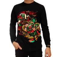 KAOS LENGAN PANJANG DRAGON RAIJIN FUJIN BAJU DEWASA PRIA DISTRO TERBARU 2024 JUMBO TEBAL BANDUNG