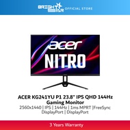 ACER NITRO KG241YU P1 23.8" IPS QHD 144Hz Gaming Monitor