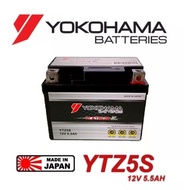 YTZ5S YOKOHAMA BATTERY GEL 15ZR LC135 V2 V3 V4 V5 V6 V7 FZ150 EX5 (No Stater) WAVE110 WAVE125 DASH V
