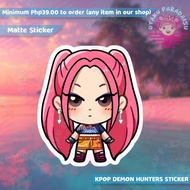 Kpop Demon Hunters Vinyl Sticker Waterproof Huntrix Sticker Saja Boys