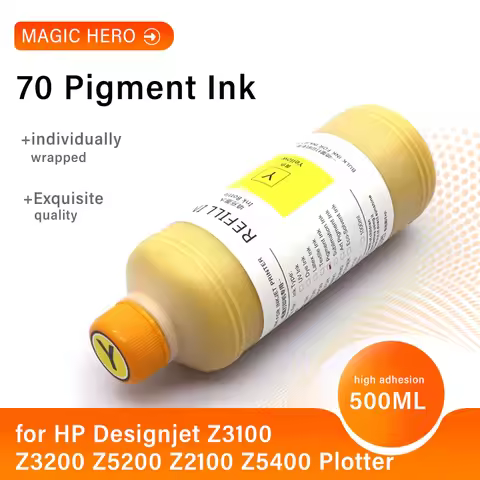 500ML Pigment Ink,For HP Designjet Z3100 Z3200 Z5200 Z2100 Z5400 Plotter Printer for HP 70 fill ink
