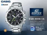 CASIO 卡西歐 手錶專賣店 國隆 EDIFICE EQB-900D-1A 三眼計時賽車男錶 不鏽鋼錶帶 深灰色錶面