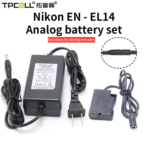 Camera Battery EN-EL14 EP-5A Dummy AC/DC Power Supply Adapter For Nikon D3200 D3300 D3400 D3500 D510